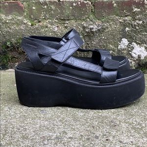 Vagabond leather platform shoes 40